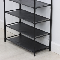 Обувница полка - вешалка напольная для прихожей четырехъярусная