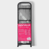 Полка для обуви, 4 яруса, 50&times;19&times;59 см, чёрная