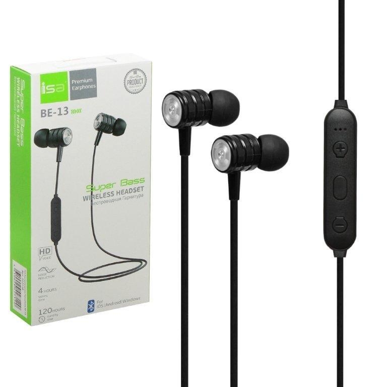 Наушники Bluetoooth BE-13 ISA черные