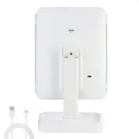 Настольное зеркало для макияжа с подсветкой ML-04 ISA белое