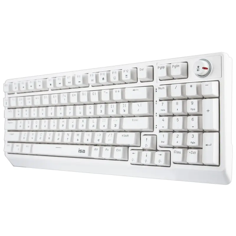 Механическая игровая клавиатура с RGB подсветкой ISA KB-08 белая