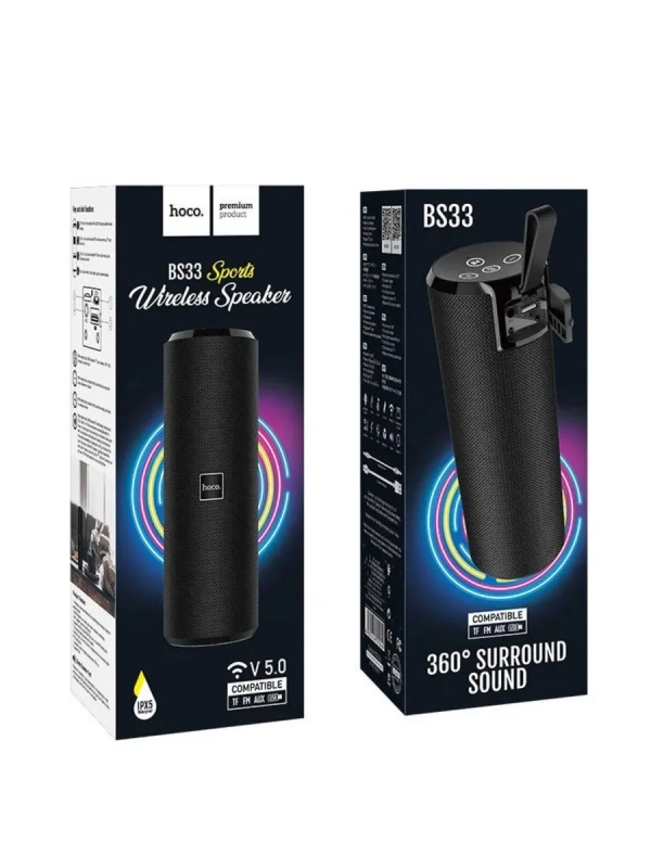 Портативная акустика BS33 Bluetooth HOCO черная