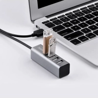 HUB HB1 на 4 USB HOCO серебро