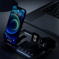 Беспроводное зарядное устройство 4in1 R11 серый