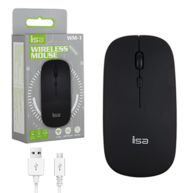 Беспроводная оптическая мышь WM-1 ISA черный IS322123
