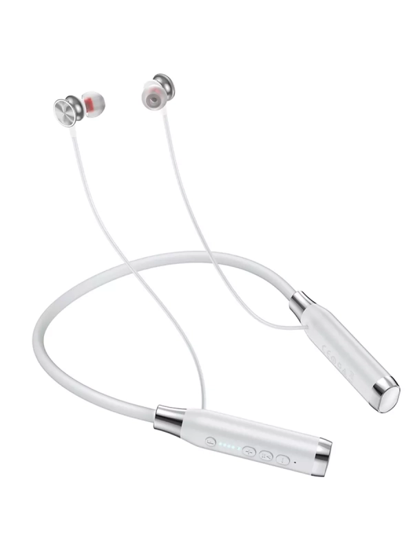 Наушники ES62 Bluetooth Sport Earphone HOCO светло-серые (с поддержкой карты Micro SD)