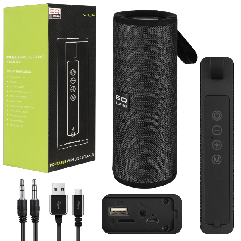Портативная акустика V-04 Черная