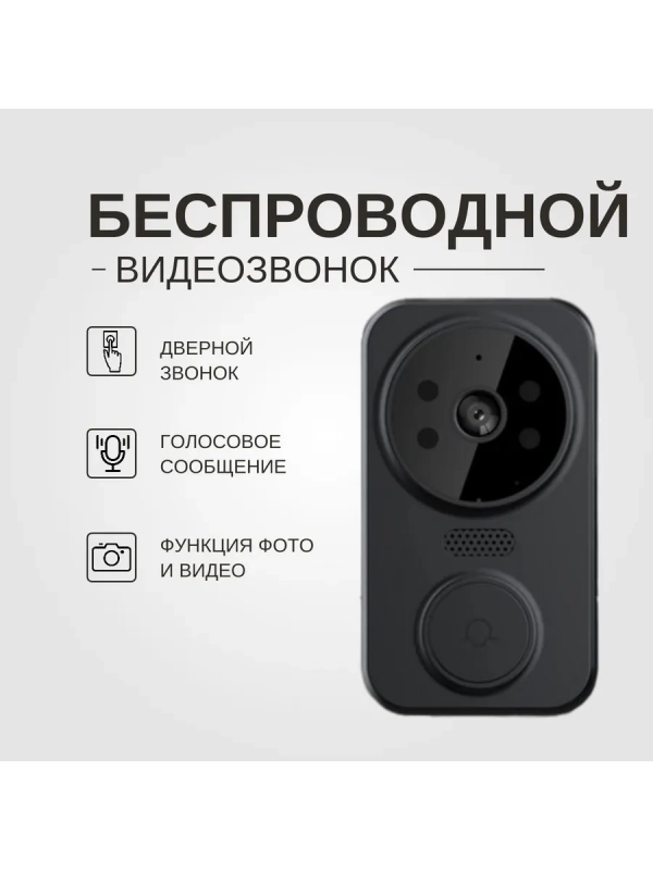 Беспроводной дверной звонок с камерой и микрофоном M8