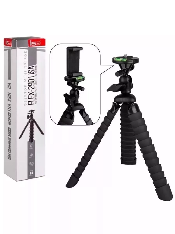 Мини-штатив FLEX-2901 Black ISA