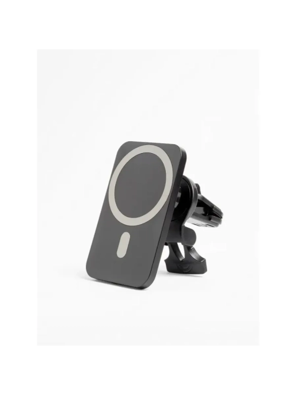 Беспроводная зарядка 15W + Автомобильный держатель магнитный черный