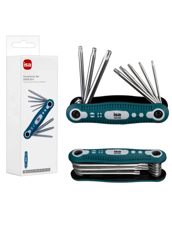 Набор ключей 8 в 1 складные Torx 8905B ISA