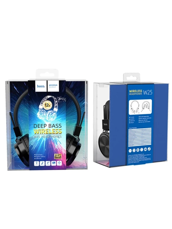 Наушники W25 Promise с микрофоном HOCO Черные