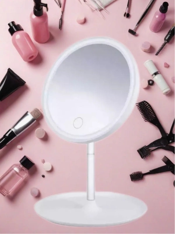 Настольное зеркало для макияжа с подсветкой MIRRORLIGHT- А1 белое