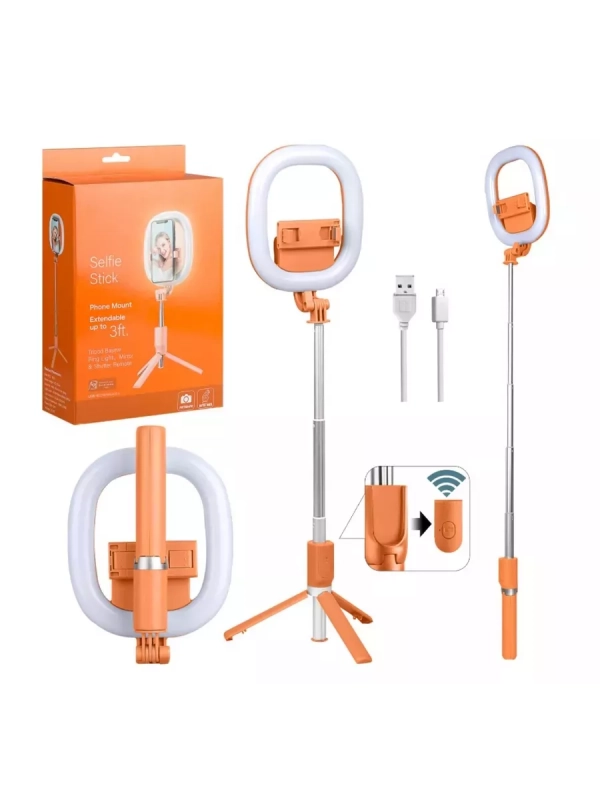 Селфи кольцо R10 оранжевый