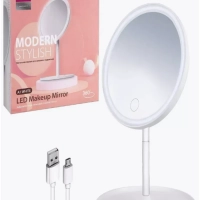 Настольное зеркало для макияжа с подсветкой MIRRORLIGHT- А1 белое