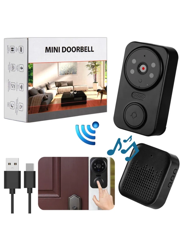 Беспроводной дверной звонок с камерой и микрофоном M8