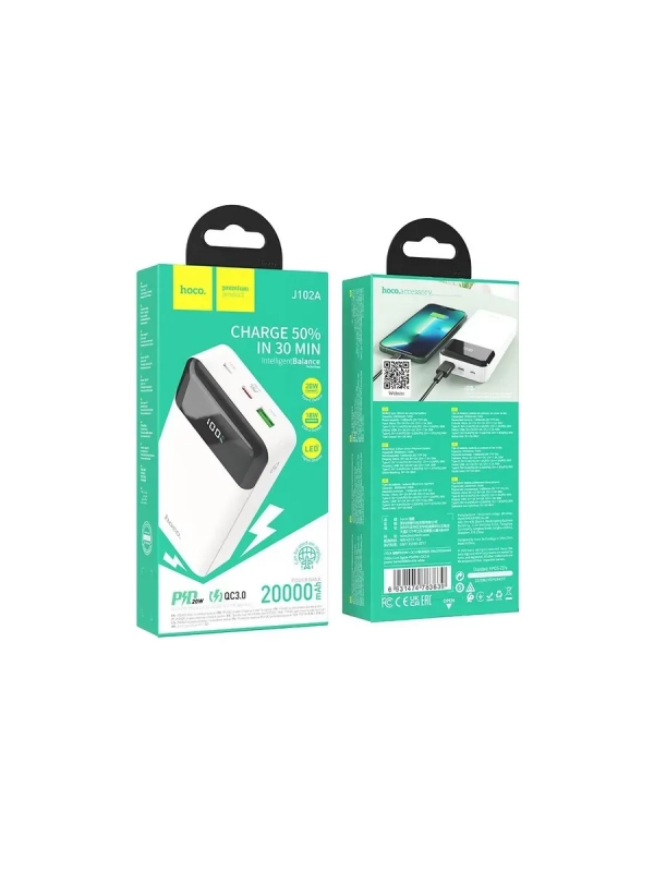 Внешний аккумулятор J102A 20000 mAh PD20W HOCO белый