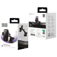 Автодержатель HW5 с беспроводной зарядкой HOCO черный