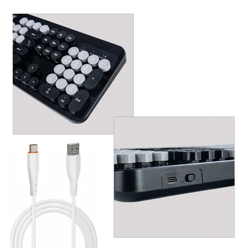 Комплект беспроводная клавиатура + мышь ISA KB-09 черная