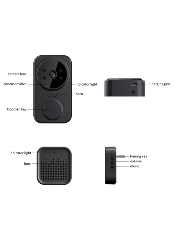 Беспроводной дверной звонок с камерой и микрофоном M8