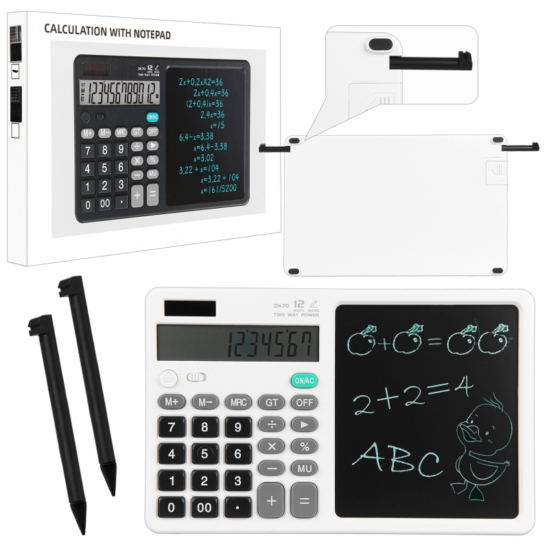 Калькулятор с HD планшетом для рисования ZH-70 Белый
