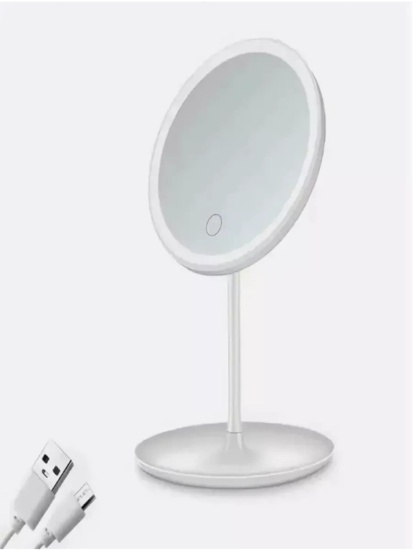 Настольное зеркало для макияжа с подсветкой MIRRORLIGHT- А1 белое