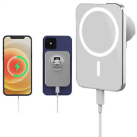 Беспроводная зарядка 15W + Автомобильный держатель магнитный белый