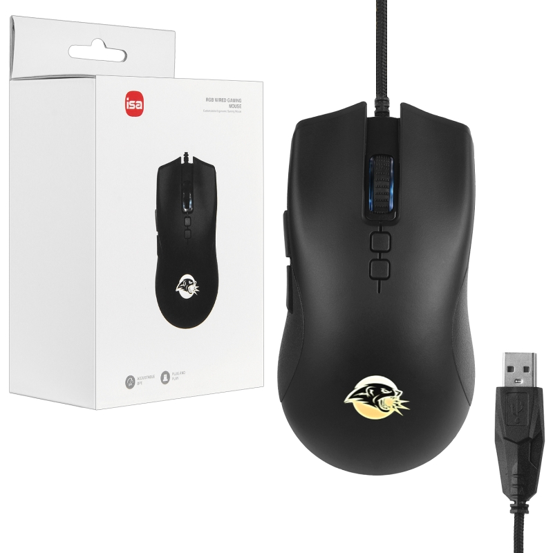 Мышь игровая проводная с подсветкой GM-4 ISA черная