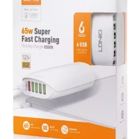 Переходник СЗУ на 5 USB + Type-C 65 WA6573C LDNIO