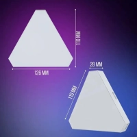 Светодиодный светильник RGB Треугольники 12 шт с пультом управления и Wi-Fi