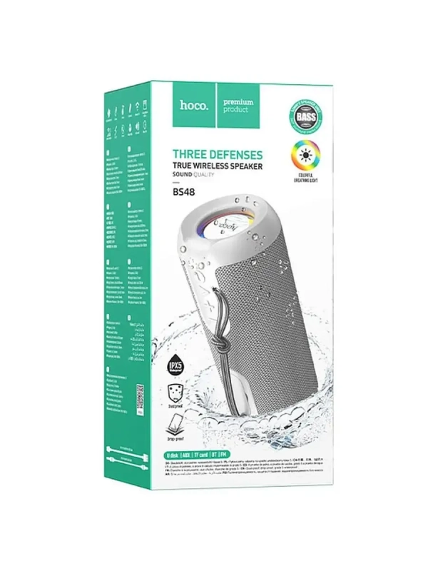 Портативная акустика BS48 Bluetooth HOCO серая