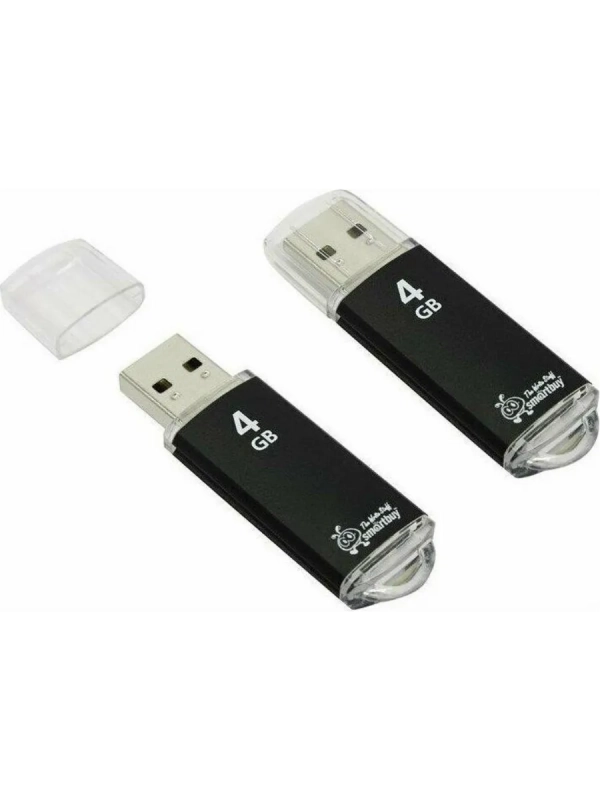USB накопитель 4 GB Smart Buy V-Cut Black