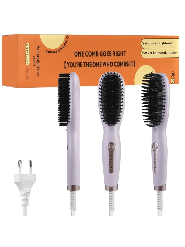 Расческа для выпрямления волос ZF24-1 сиреневый