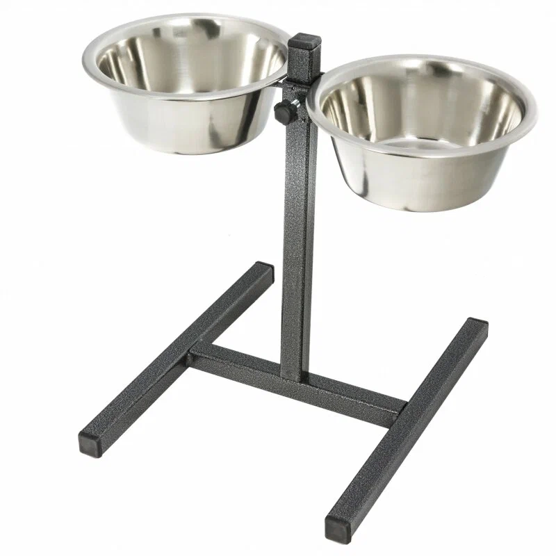 Миски конусные металлические для животных на подставке 2х1,5 л