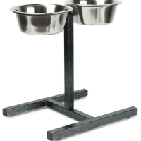Миски конусные металлические для животных на подставке 2х1,5 л