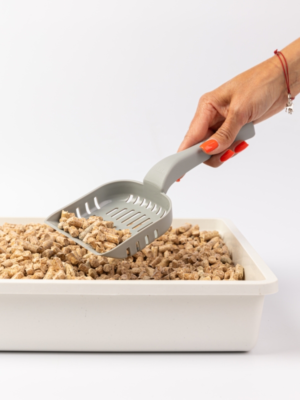 Совок для лотка серый