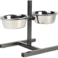 Миски конусные металлические для животных на подставке 2х2 л