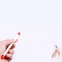 Удочка дразнилка для кошек (металлическая) с перьями