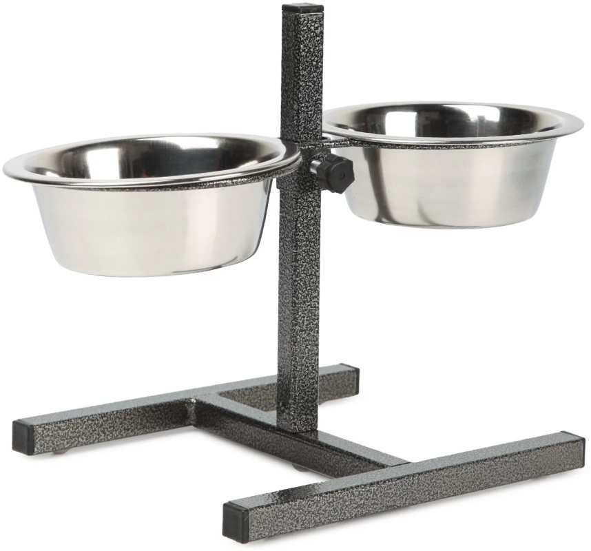 Миски конусные металлические для животных на подставке 2х1,5 л