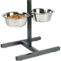 Миски конусные металлические для животных на подставке 2х2 л
