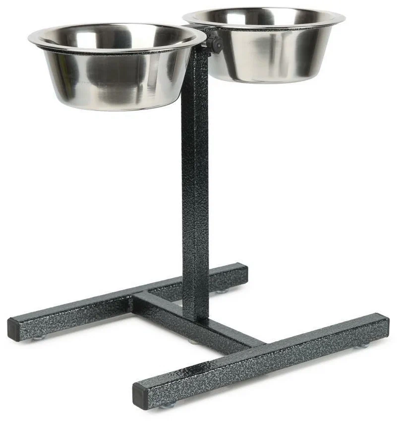 Миски конусные металлические для животных на подставке 2х3,5 л