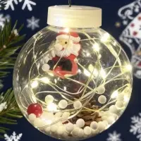 Новогодняя гирлянда с шариками "Дед Мороз"