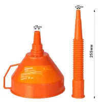 Воронка D-160мм с гибким носиком, L=380мм, стальная сетка