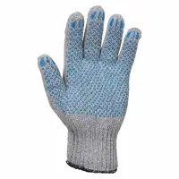 Перчатки трикотажные ХБ с ПВХ покрытием, двойн., серые, (1 пара)