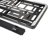 Рамка под номерной знак "Хром", с планкой