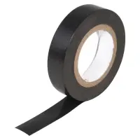 Изолента ПВХ, черная, 19 мм*20 м
