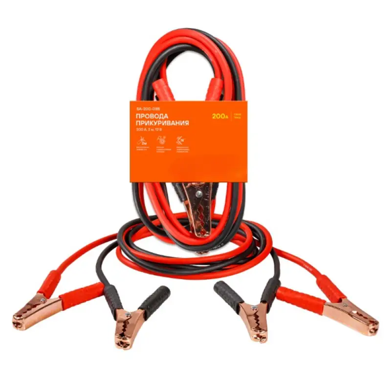Провода прикуривания 200А (2м, 6/12В)