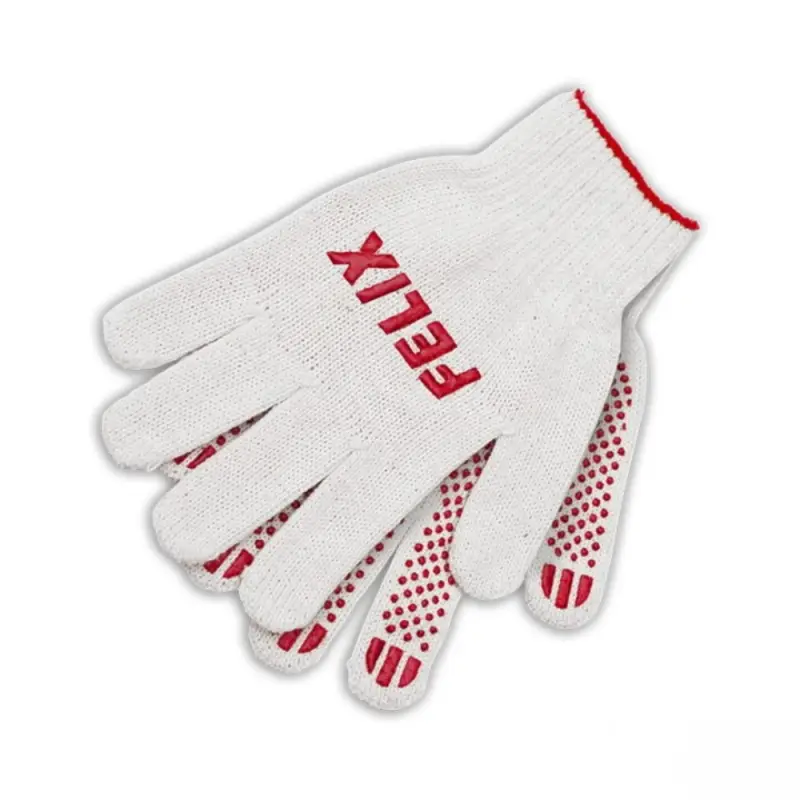 Перчатки хлопк. с ПВХ-покр. (белые)