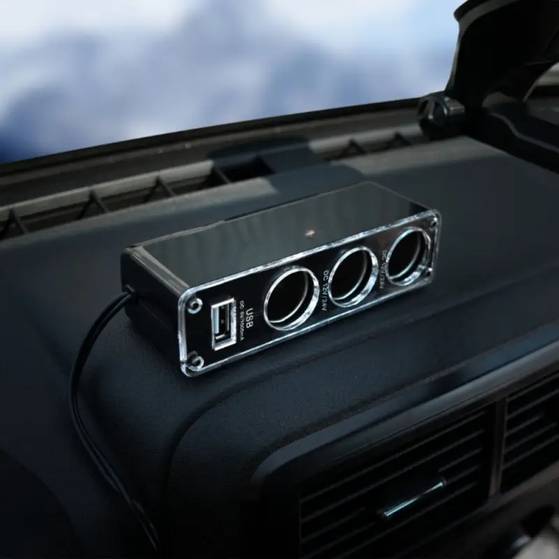 Разветвитель прикуривателя 3 гнезда 5А + USB