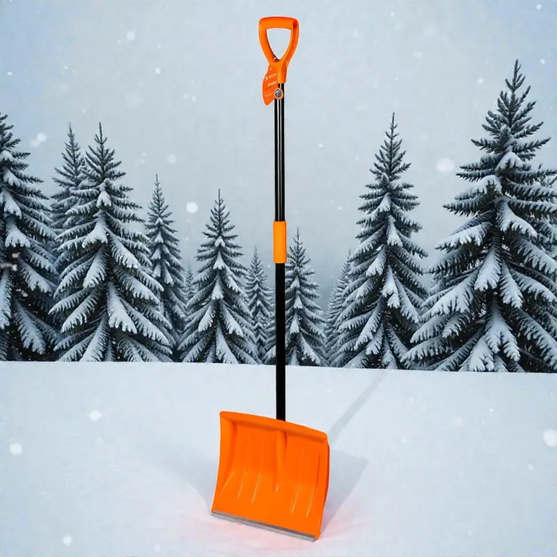 Лопата для очистки снега большая c металл.кантом